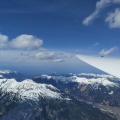 Flugwegposition um 12:58:18: Aufgenommen in der Nähe von Gemeinde Obsteig, Österreich in 3176 Meter